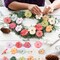 120 Pcs Faux Flowers Heads for Crafts Artificial Small Silk Daisy Flowers Embellishments 1.5 Inch Mini Assorted Faux Daisy Bulk DIY Wreath for DIY Holiday Wedding Party Home Garden